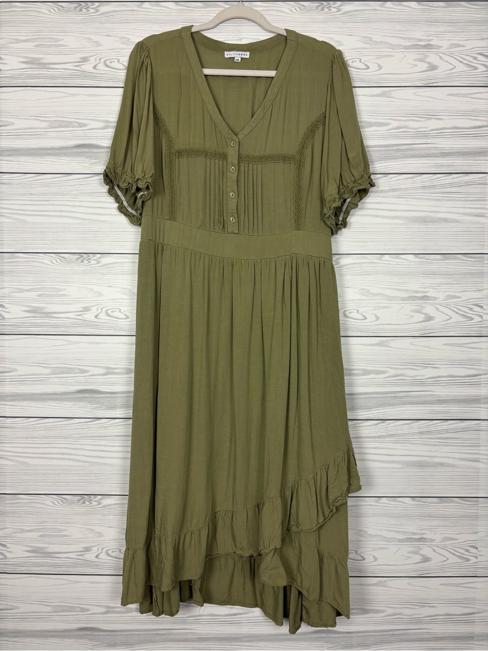 Baltic Born green hi-low midi dress size 2XL